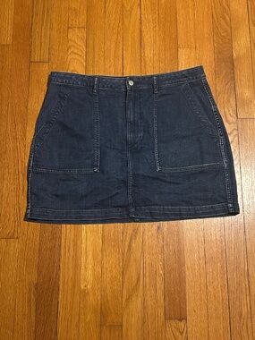 Faherty Sunwashed Utility Denim Mini Skirt Women’s 16